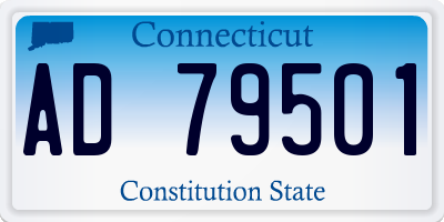 CT license plate AD79501