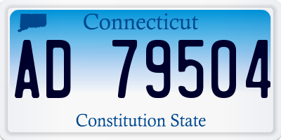 CT license plate AD79504