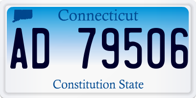 CT license plate AD79506