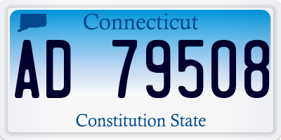CT license plate AD79508