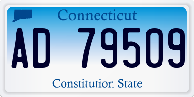 CT license plate AD79509