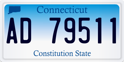 CT license plate AD79511