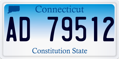 CT license plate AD79512