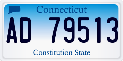 CT license plate AD79513