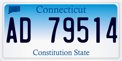 CT license plate AD79514