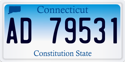 CT license plate AD79531