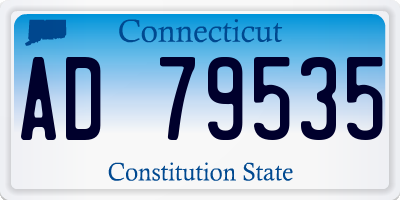 CT license plate AD79535