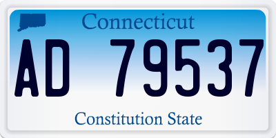 CT license plate AD79537