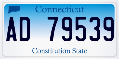 CT license plate AD79539