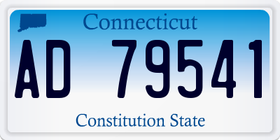 CT license plate AD79541