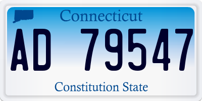 CT license plate AD79547