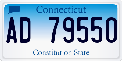 CT license plate AD79550