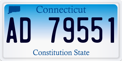 CT license plate AD79551