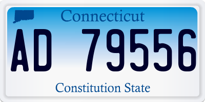 CT license plate AD79556
