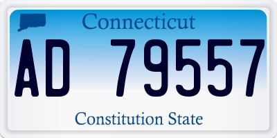 CT license plate AD79557