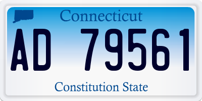 CT license plate AD79561