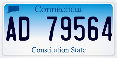 CT license plate AD79564