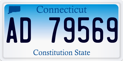 CT license plate AD79569