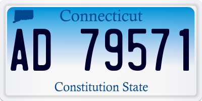 CT license plate AD79571