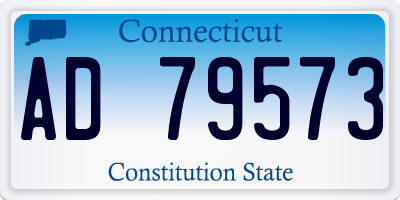 CT license plate AD79573