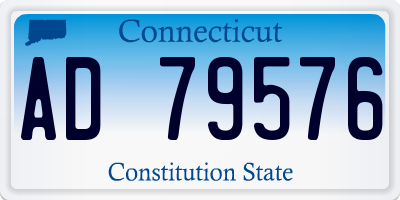 CT license plate AD79576