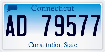 CT license plate AD79577