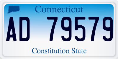 CT license plate AD79579