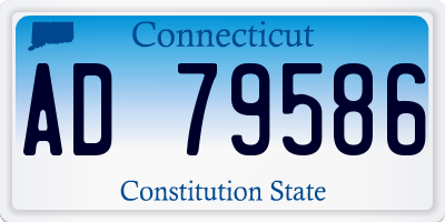 CT license plate AD79586