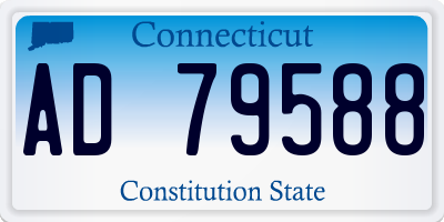 CT license plate AD79588
