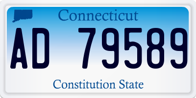 CT license plate AD79589