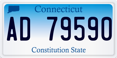 CT license plate AD79590