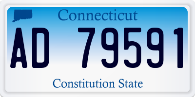 CT license plate AD79591