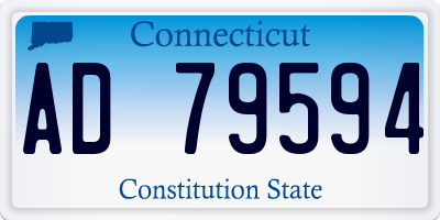 CT license plate AD79594