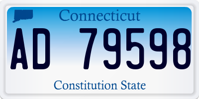 CT license plate AD79598