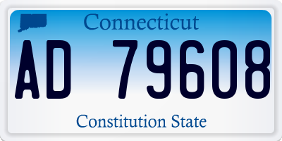 CT license plate AD79608