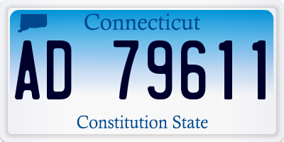 CT license plate AD79611