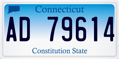 CT license plate AD79614