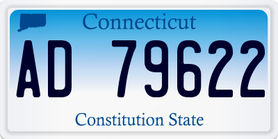 CT license plate AD79622