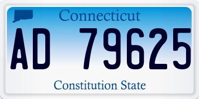 CT license plate AD79625