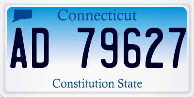 CT license plate AD79627