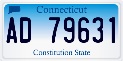 CT license plate AD79631