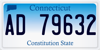 CT license plate AD79632