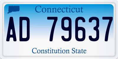 CT license plate AD79637