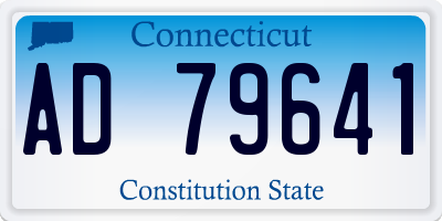 CT license plate AD79641