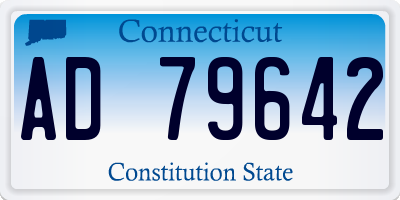 CT license plate AD79642