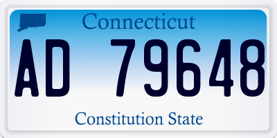 CT license plate AD79648