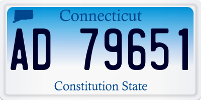 CT license plate AD79651
