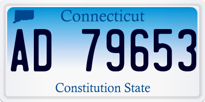 CT license plate AD79653