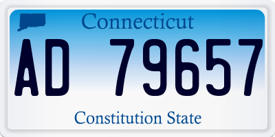 CT license plate AD79657