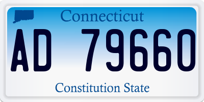 CT license plate AD79660